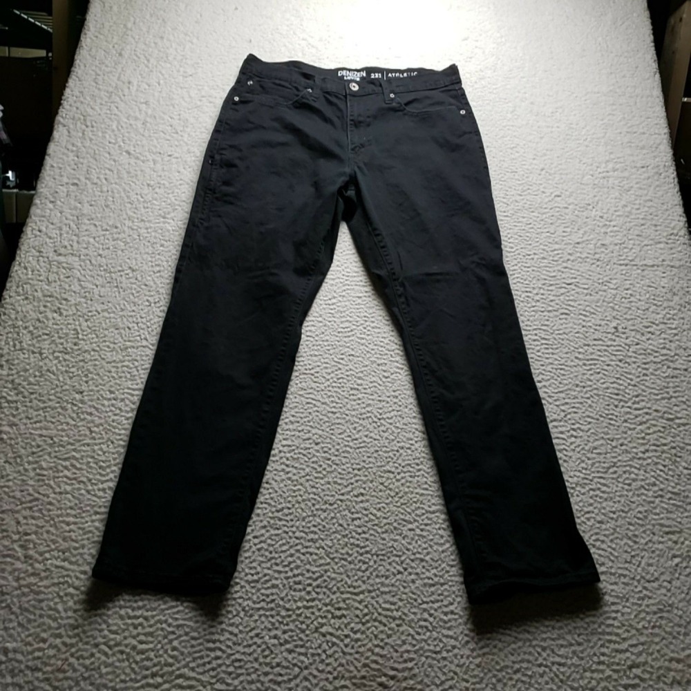 Denizen From Levis 231 Jeans Mens 36x30 Black Athletic Fit Straight Denim Pants